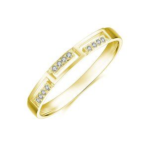 Real Diamond Fancy Thick Wedding Band Yellow Gold